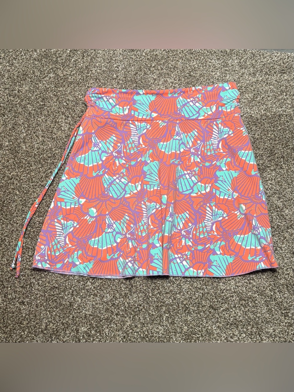 Soybu Skirt Women Medium Stretch Soft Comfort Ruched Waist Colorful Floral - Picture 2 of 10